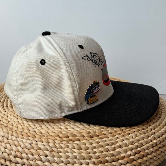 VINTAGE Kyle Petty Coors Light Hat Cap With Pins White SnapBack NASCAR Mens - Picture 2 of 9
